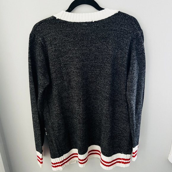 Womens Mandarine & Co. Grey Melange Cardi Size XL NWOT - Picture 2 of 5